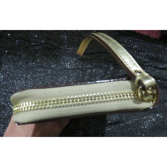 Kate Spade New York Joeley Gold Metallic Leather Zip Around Long Wallet - Picture 3 of 13